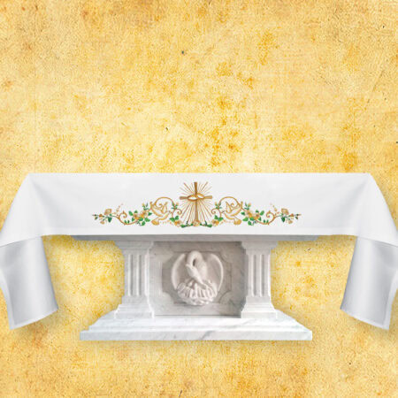 Nappe d’autel brodée de mariage