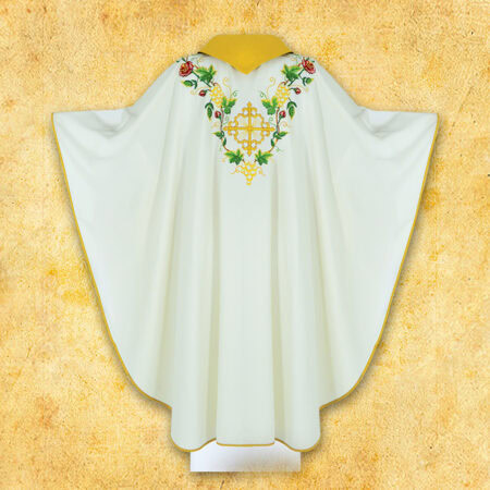 Chasuble brodée roses