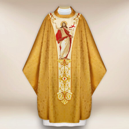 Chasuble brodée Jésus Ressuscité