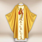 Chasuble liturgique avec le motif de Jésus Ressuscité