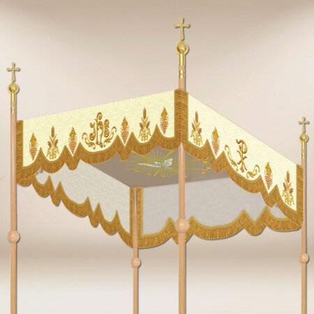 Dais de procession brodé