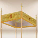 Dais de procession brodé
