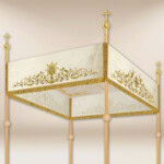 Dais de procession brodé