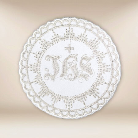 hostie de communion brodée IHS