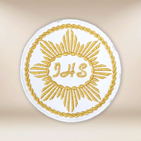 Hostie de communion brodée IHS