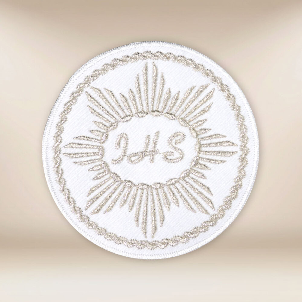 Hostie de communion brodée IHS