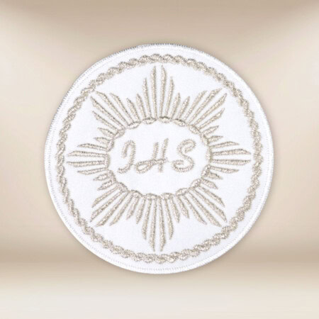 Hostie de communion brodée IHS