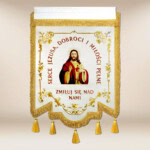 Bannière Brodée Sacré-Cœur de Jésus