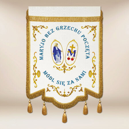 Drapeau brodé Marie