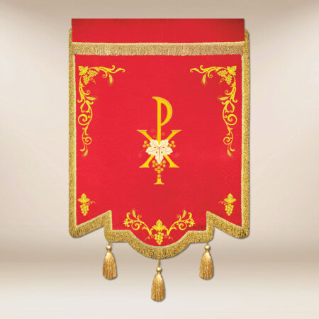 drapeau brodé Christ Roi