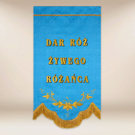 Mini drapeau avec l'image Mère de Dieu du Rosaire