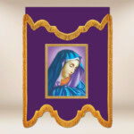 Drapeau de deuil violet