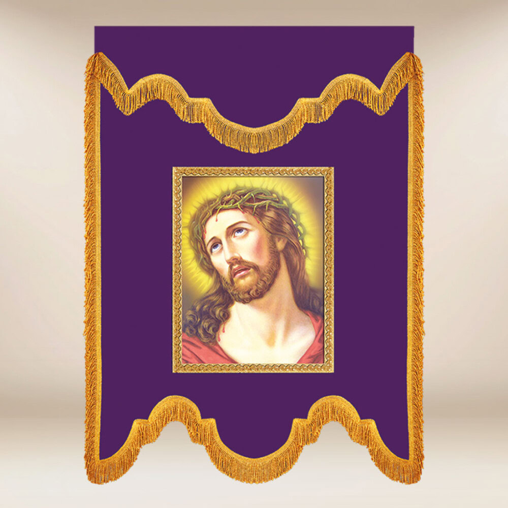 Drapeau de deuil violet