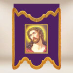 Drapeau de deuil violet