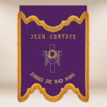 Drapeau de deuil violet