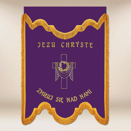 Drapeau de deuil violet