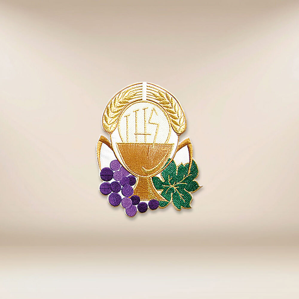 Application brodée calice
