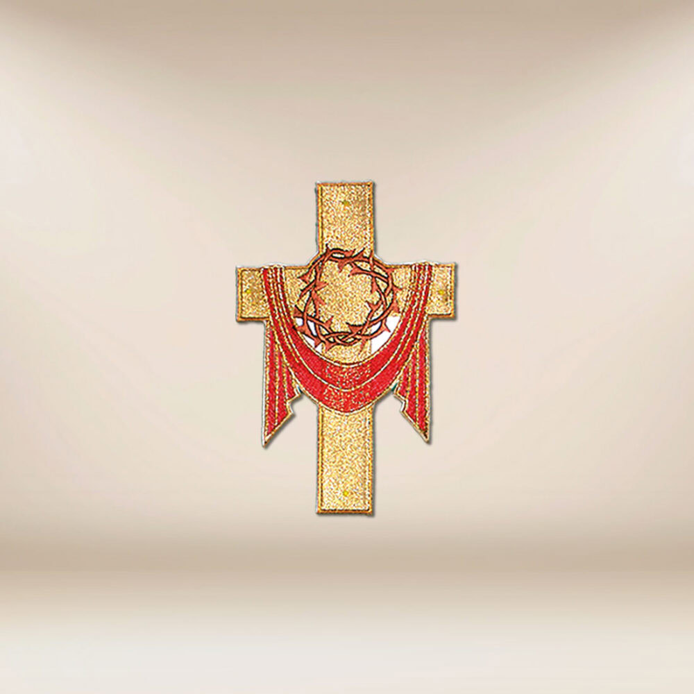 Application brodée Croix avec épines