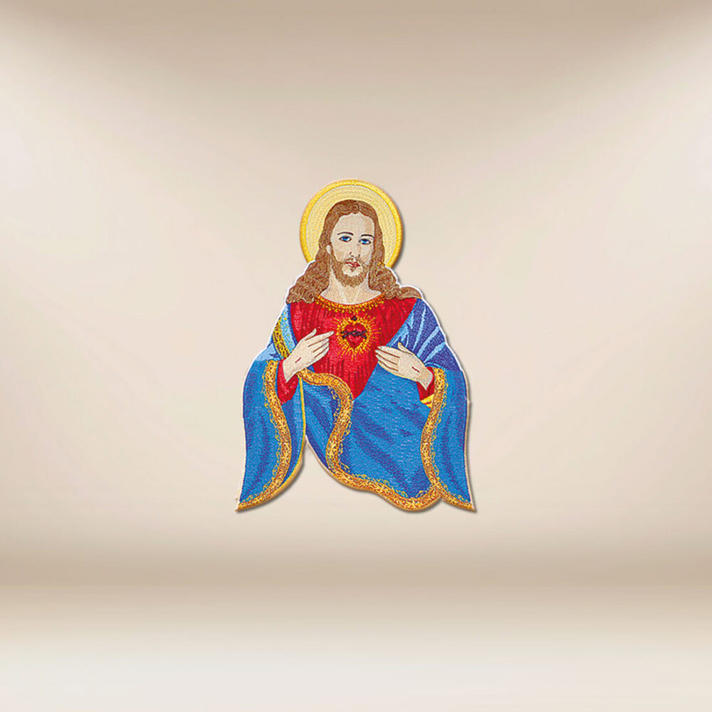 Application brodée Cœur de Jésus