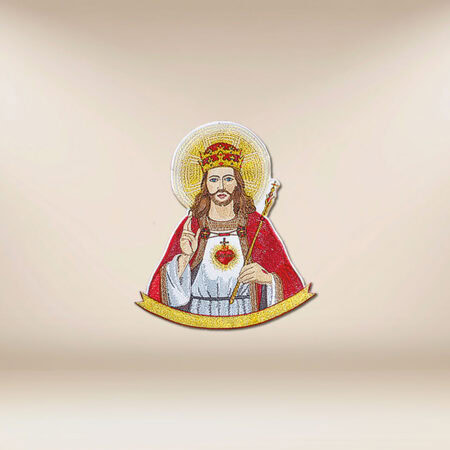 Application brodée Christ Roi