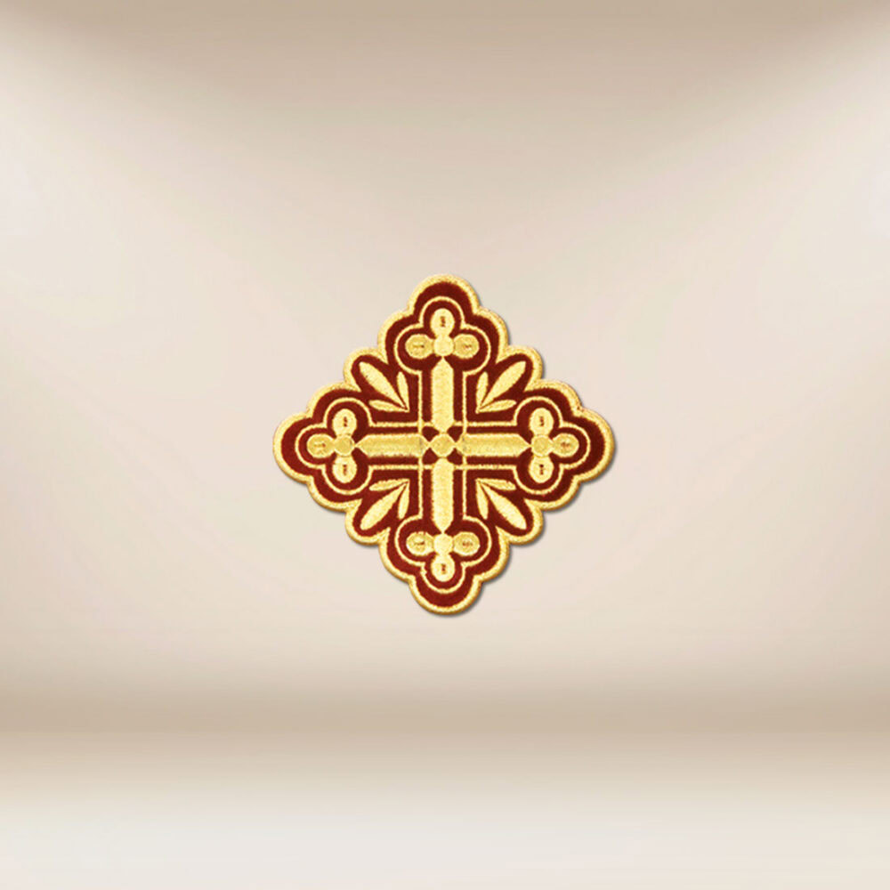 Application brodée croix en velours