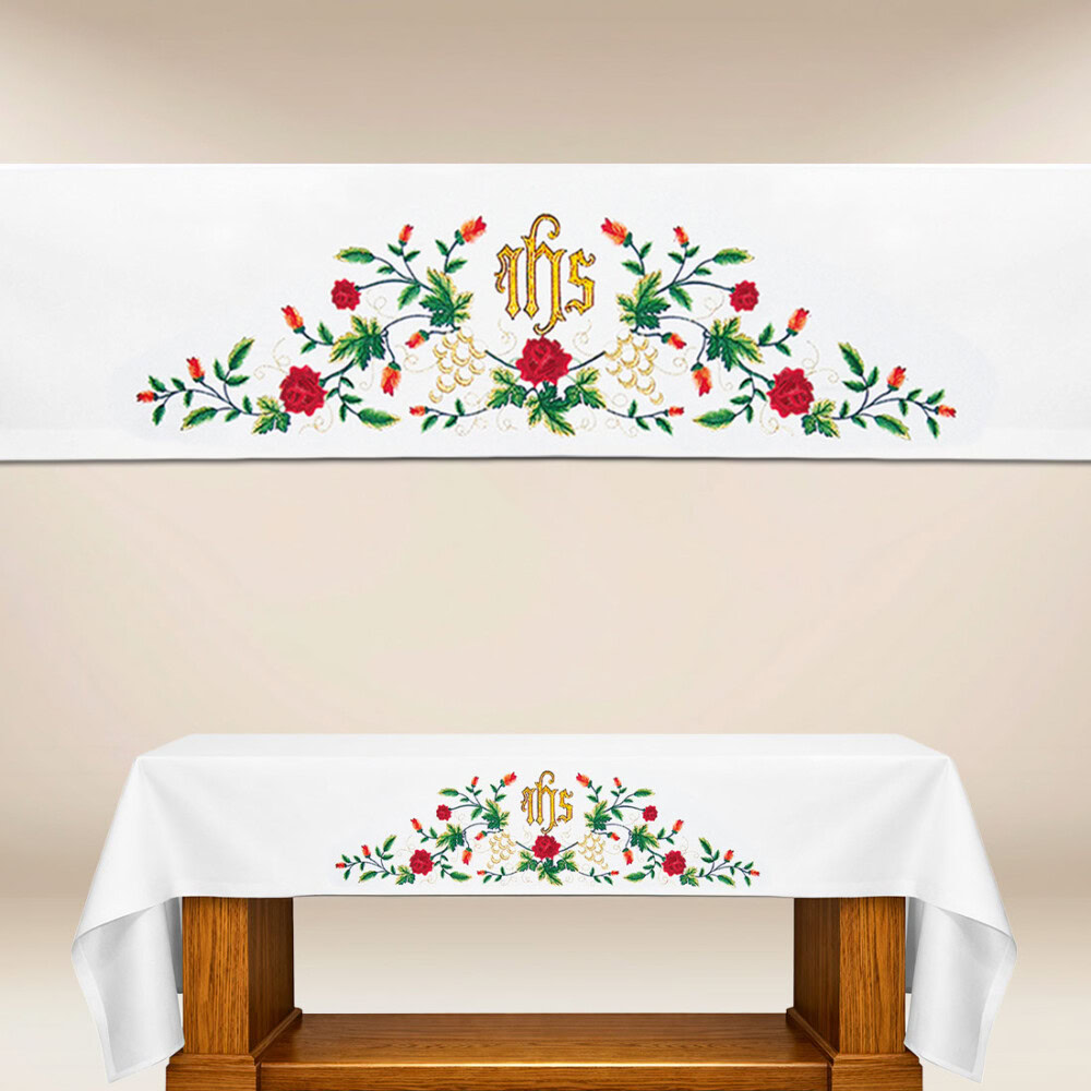 Nappe d’autel brodée
