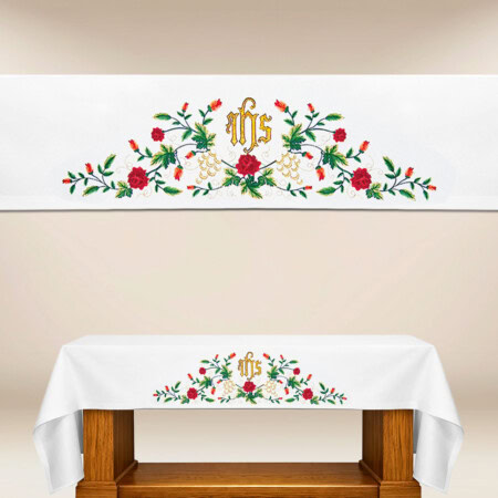 Nappe d’autel brodée