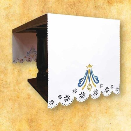 nappe d’autel mariale brodée