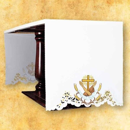 Nappe d’autel brodée franciscaine