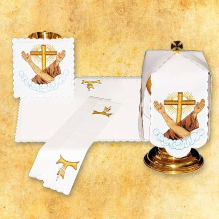 Ensemble de linge de calice Franciscain