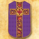 Chasuble romaine réplique violette IHS
