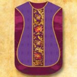 Chasuble romaine réplique violette IHS