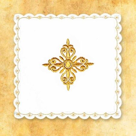 Pale liturgique blanche brodée