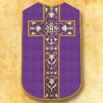 Chasuble romaine réplique violette IHS