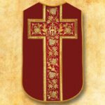 Chasuble romaine réplique rouge IHS