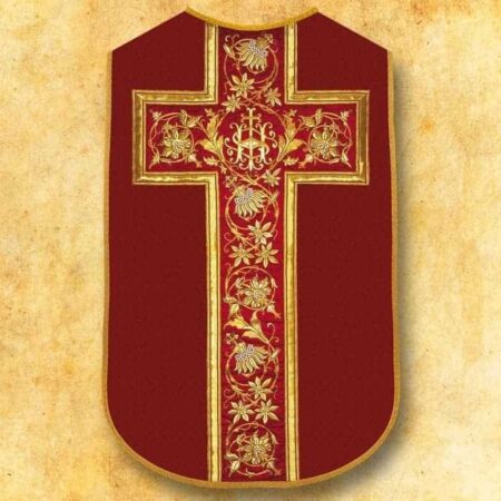 Chasuble romaine réplique rouge IHS