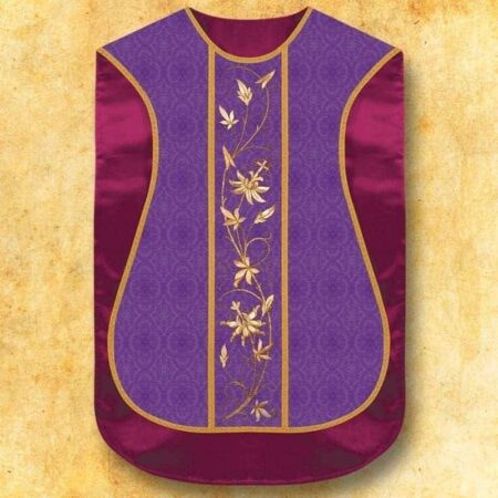 Chasuble romaine réplique violette IHS