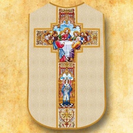 Chasuble romaine réplique écru La Dernière Cène