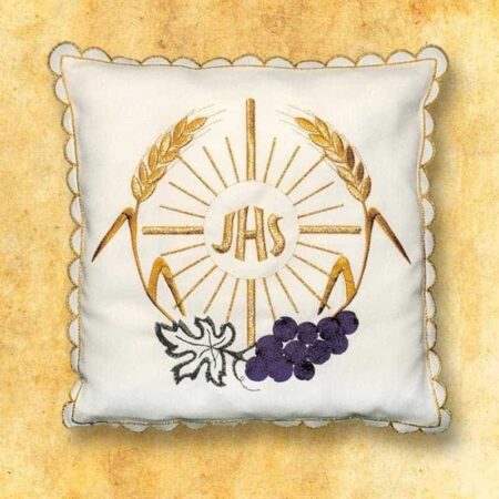 Coussin de procession IHS Épis et Grappes