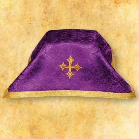 Voile de calice liturgique violet 45x45cm