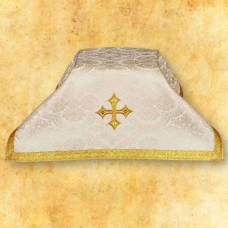 Voile de calice liturgique en couleur écrue 45x45cm