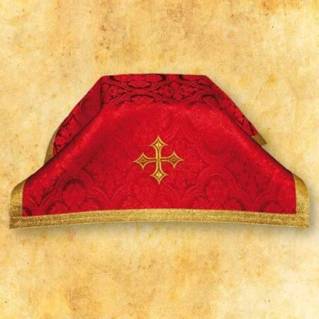 Voile de calice liturgique rouge 45x45cm