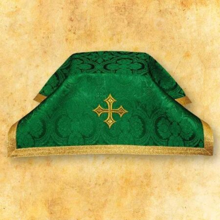 Voile de calice liturgique vert 45x45cm