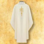 Chasuble de mariage brodée