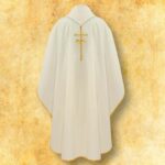 Chasuble de mariage brodée