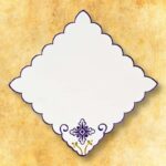 Serviette brodée violette 32×32