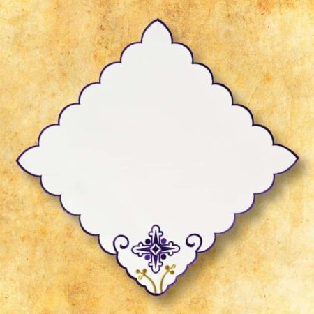 Serviette brodée violette 32×32
