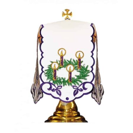 Voile de ciboire avent avec couronne