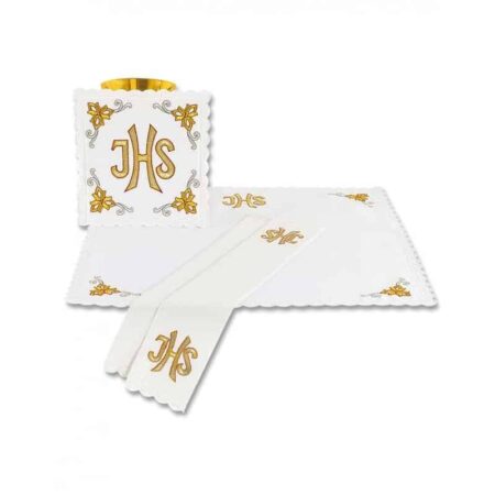 Linge de calice brodé avec IHS