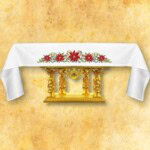 Nappe brodée Sainte Famille